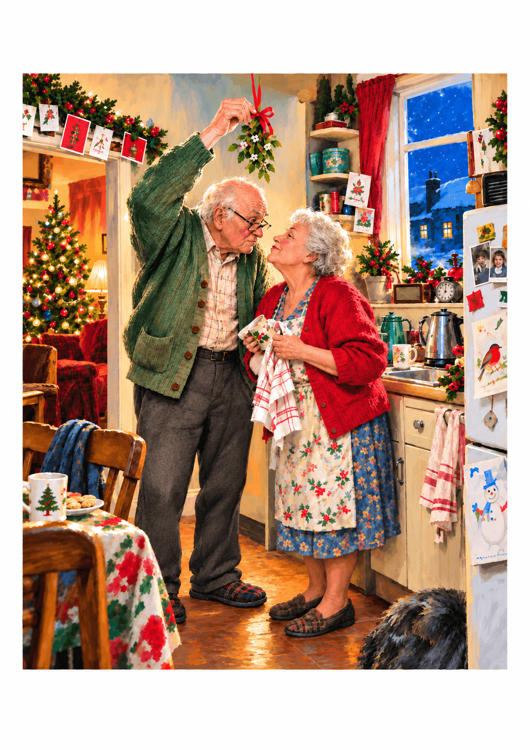 Couple under the Mistletoe